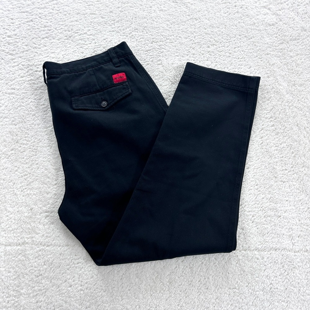 Hugo Boss  Pants Men's 36x29 Black  Comfort Trousers -001 HM-003‎ INSEAM ALTERED